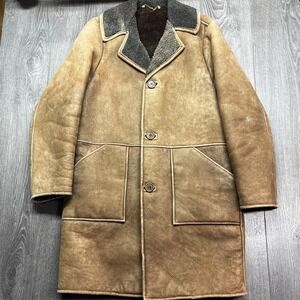 Vintage Antarex Sheepskin Shearling Jacket Brown Large UK Loch Lomand